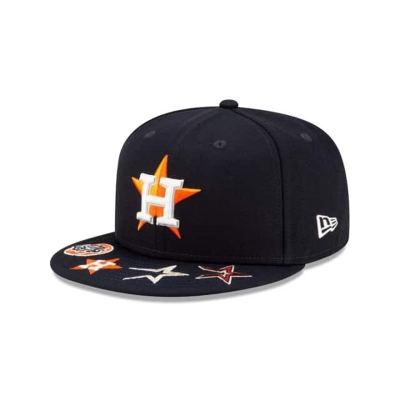 Blue Houston Astros Hat - New Era MLB Visor Hit 59FIFTY Fitted Caps USA5268043